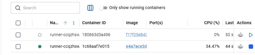 exécution d'un conteneur dans Docker Desktop