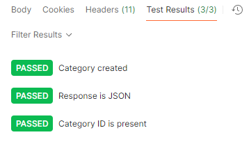 test result